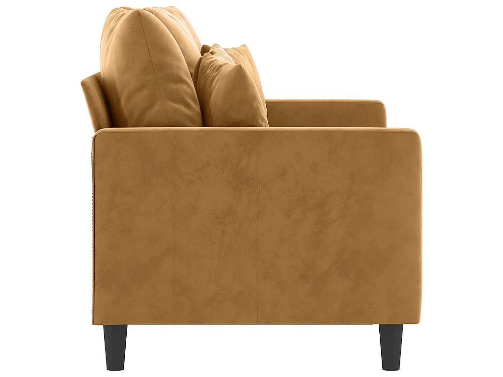 Canapé à 2 places Marron 120 cm Velours