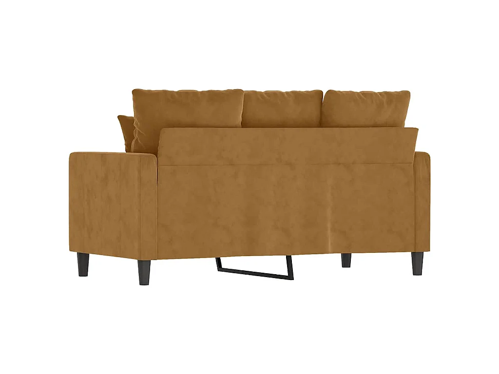 Canapé à 2 places Marron 120 cm Velours