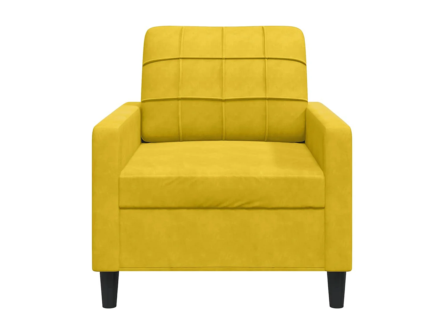 Fauteuil 60 cm fluweel geel