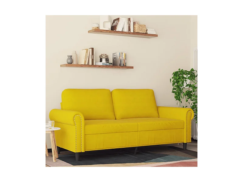 2-Sitzer-Sofa Gelb 140 cm Samt