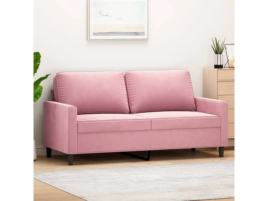 2-Sitzer-Sofa Rosa 140 cm Samt