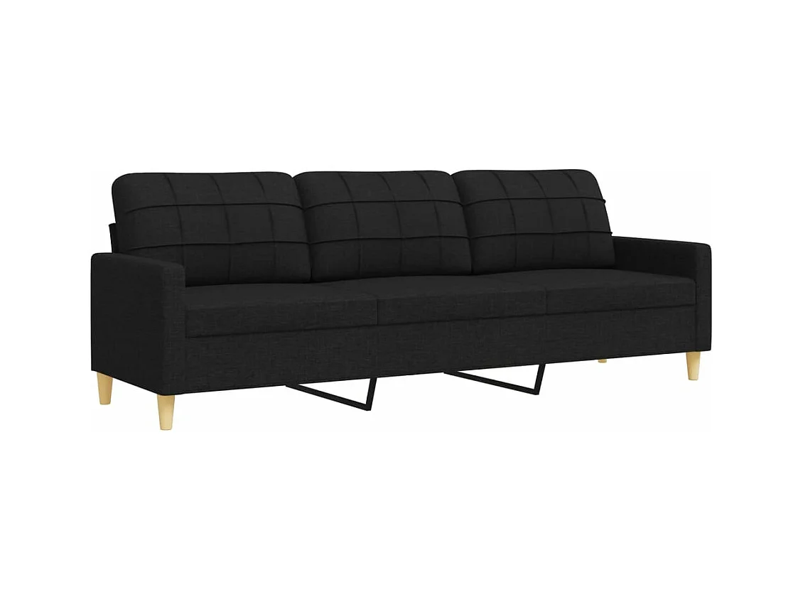 Ensemble de canapés 3 pcs repose-pied et coussins décoratifs