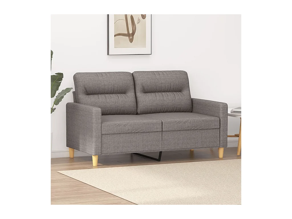 Canapé à 2 places Taupe 120 cm Tissu