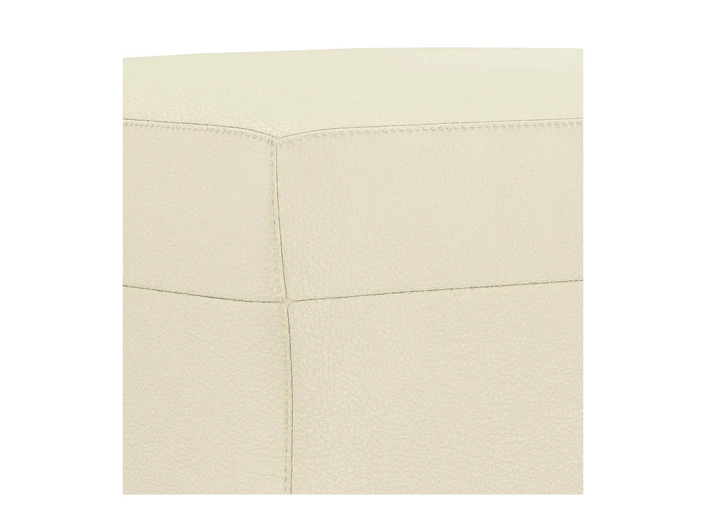 Ensemble de canapés 3 pcs avec coussins Crème Similicuir