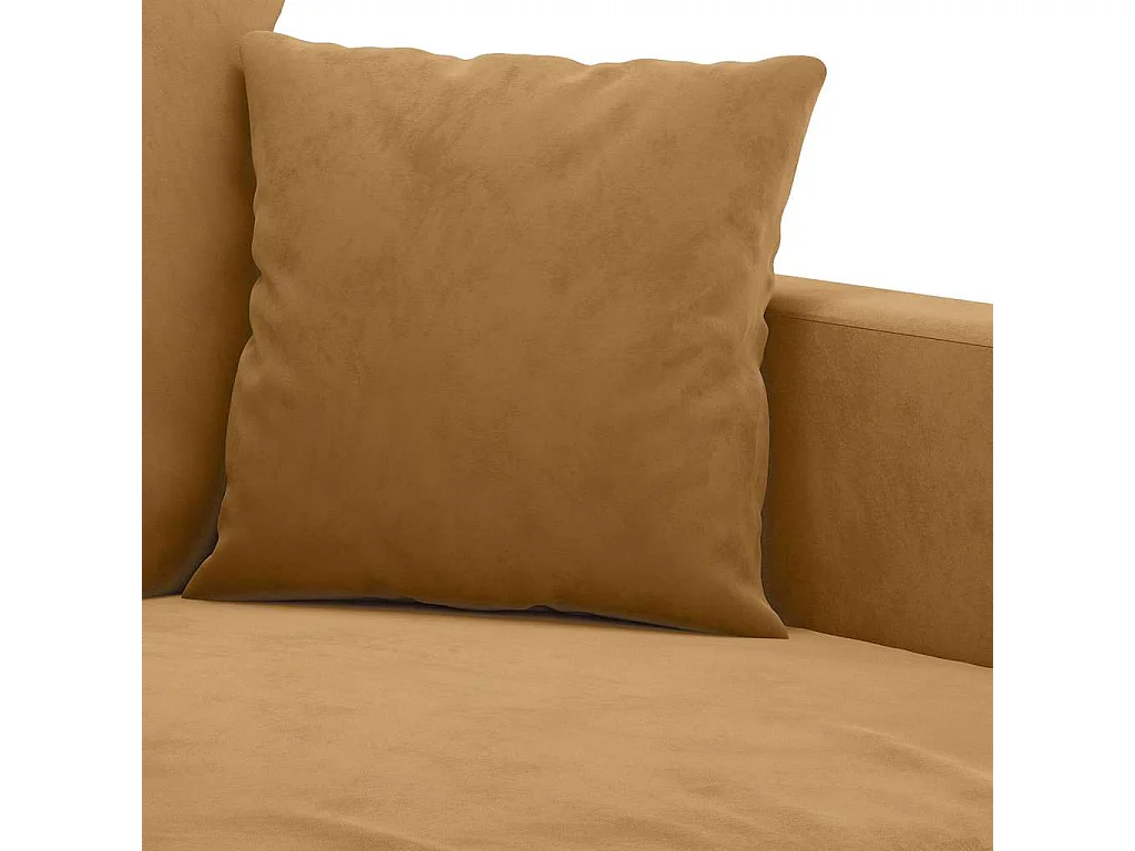 Sofá de 2 plazas terciopelo marrón 140 cm