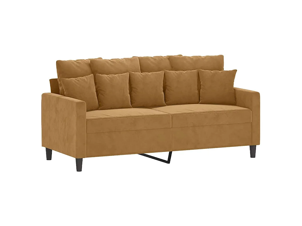 Tweezitsbank 140 cm stof bruin