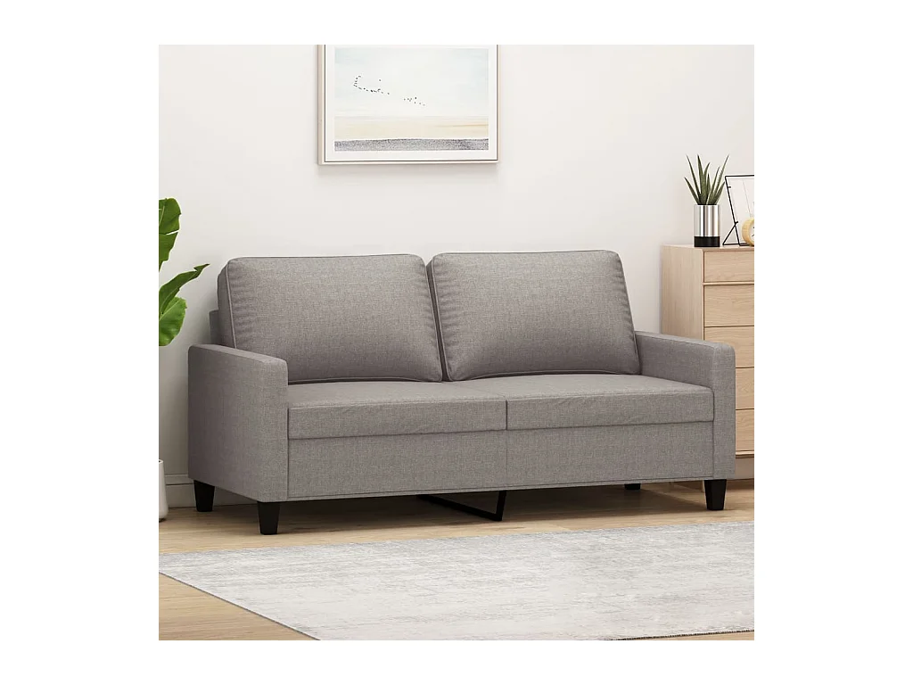 Canapé à 2 places Taupe 140 cm Tissu