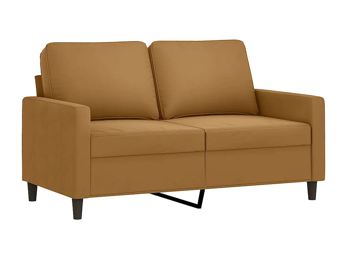 Canapé à 2 places Marron 120 cm Velours