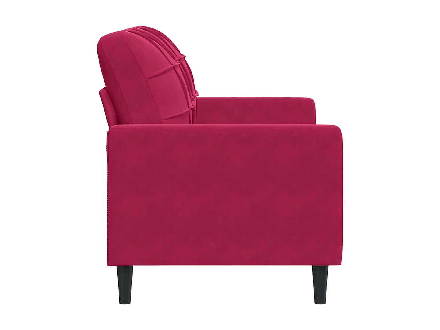 Canapé à 2 places Rouge bordeaux 120 cm Velours