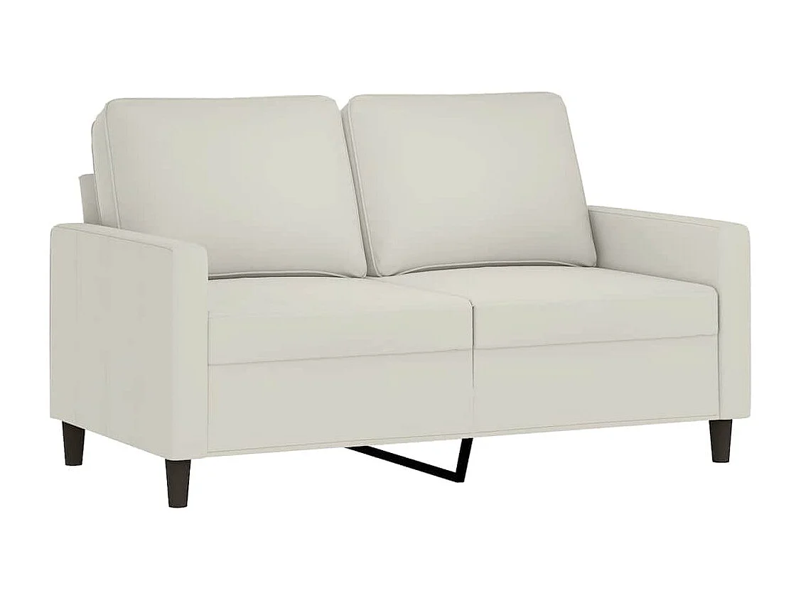 Canapé à 2 places Crème 120 cm Velours