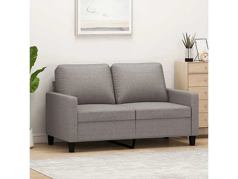 Kanapa 2-osobowa w kolorze taupe 120 cm Tkanina Nowoczesna i Wygodna
