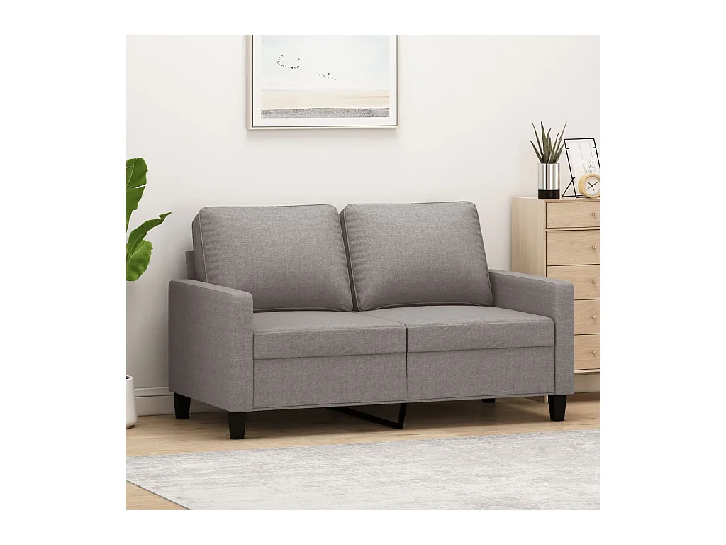 Canapé à 2 places Taupe 120 cm Tissu