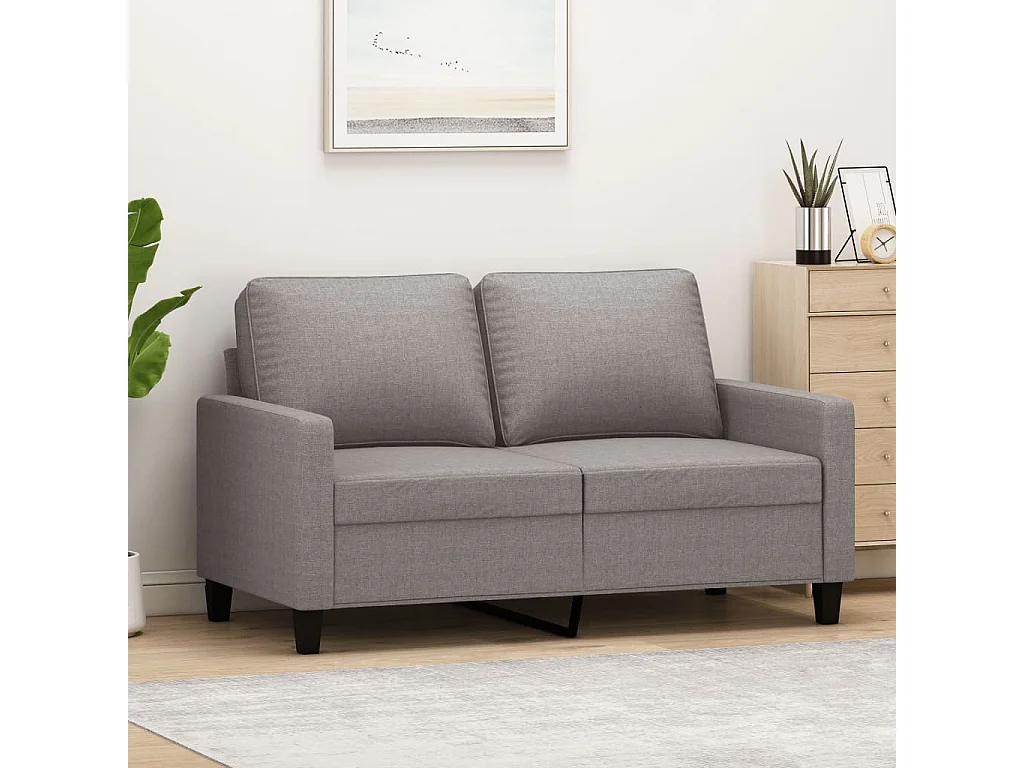 Canapé à 2 places Taupe 120 cm Tissu
