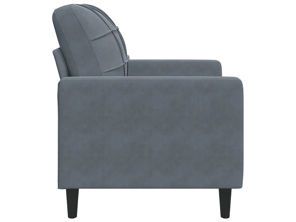 Fauteuil 60 cm fluweel donkergrijs