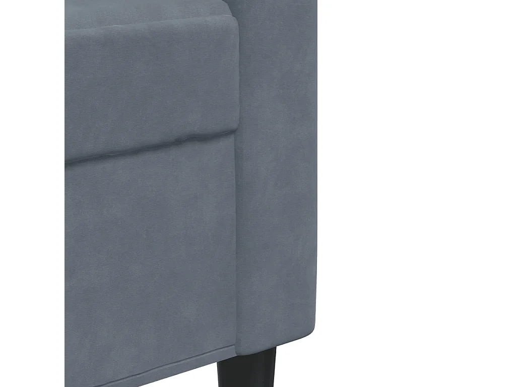 Fauteuil 60 cm fluweel donkergrijs