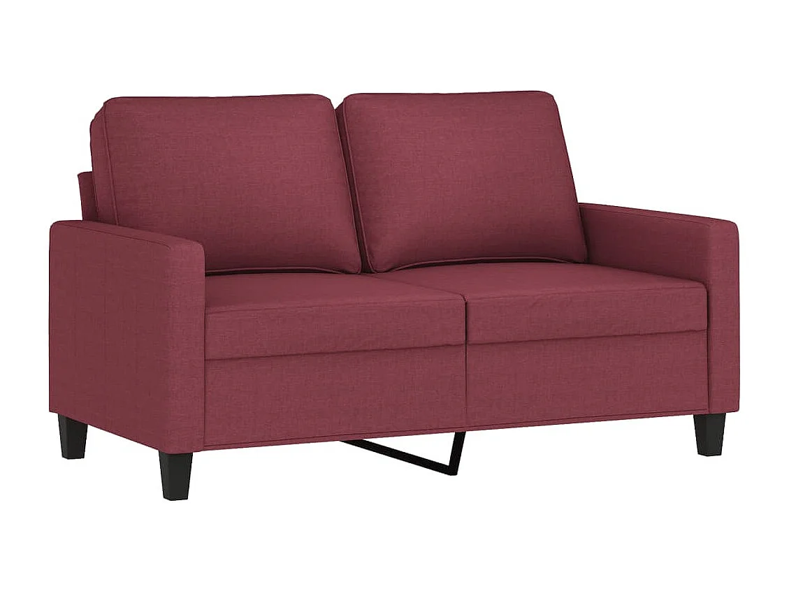 2-Sitzer-Sofa Weinrot 120 cm Stoff