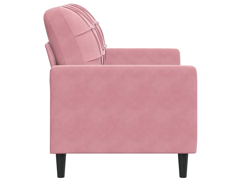 Tweezitsbank 120 cm fluweel roze