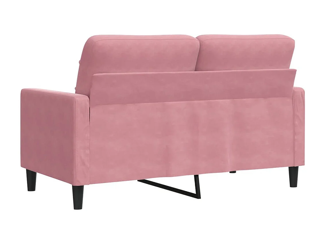 Tweezitsbank 120 cm fluweel roze