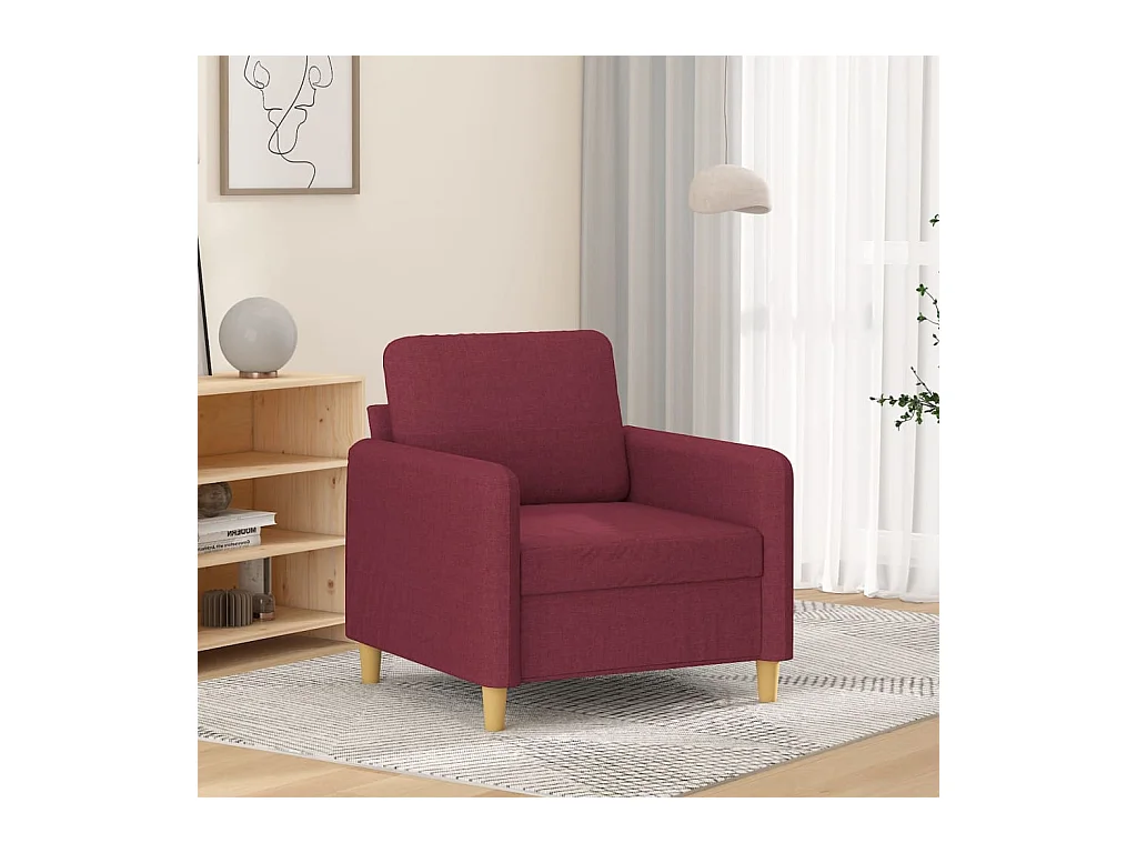 Fauteuil Rouge bordeaux 60 cm Tissu