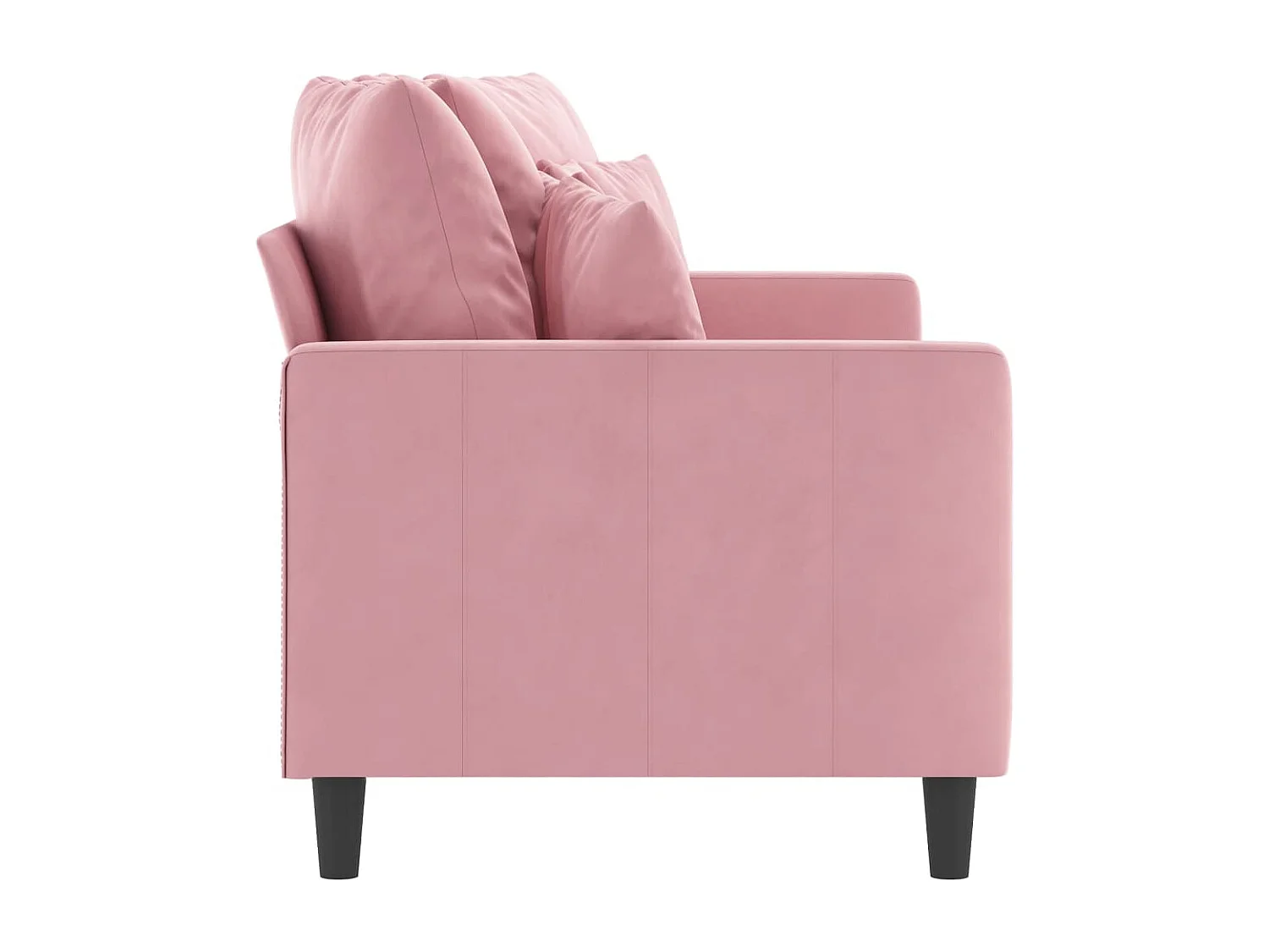 Tweezitsbank 140 cm fluweel roze