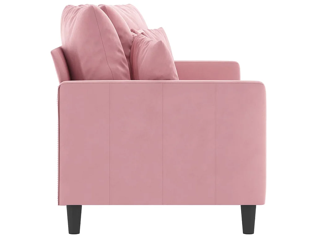 Divano a 2 Posti Rosa 140 cm in Velluto