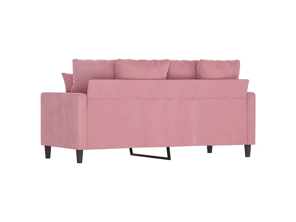 Divano a 2 Posti Rosa 140 cm in Velluto