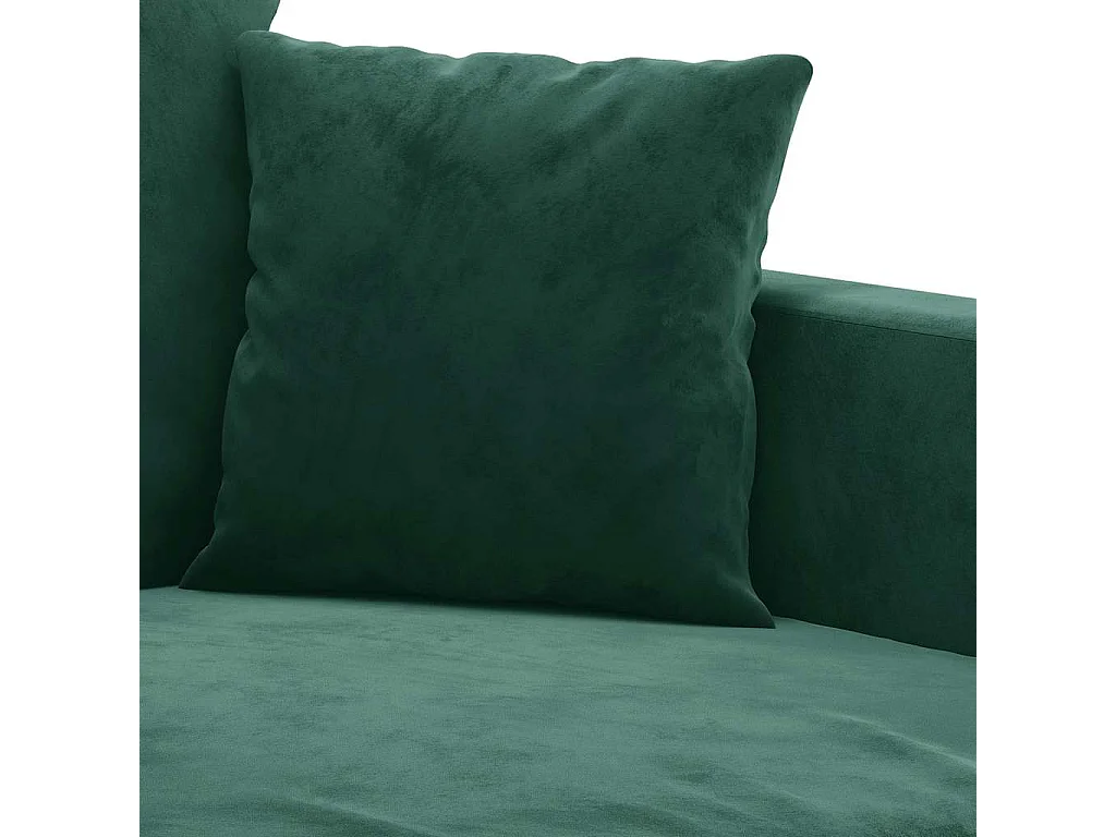 Divano a 2 Posti Verde Scuro 120 cm in Velluto