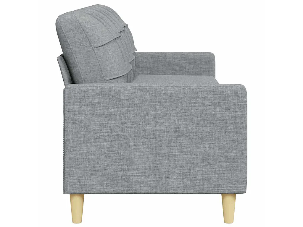 Driezitsbank 210 cm stof lichtgrijs