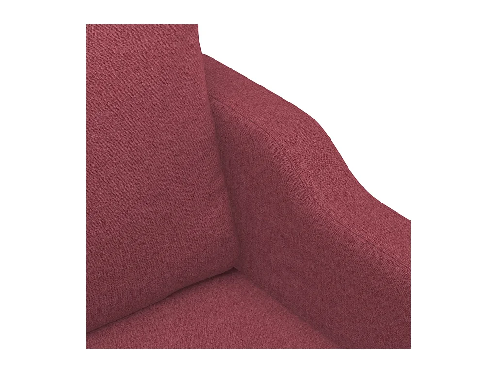 Ensemble de canapés 4 pcs avec coussins Rouge bordeaux Tissu