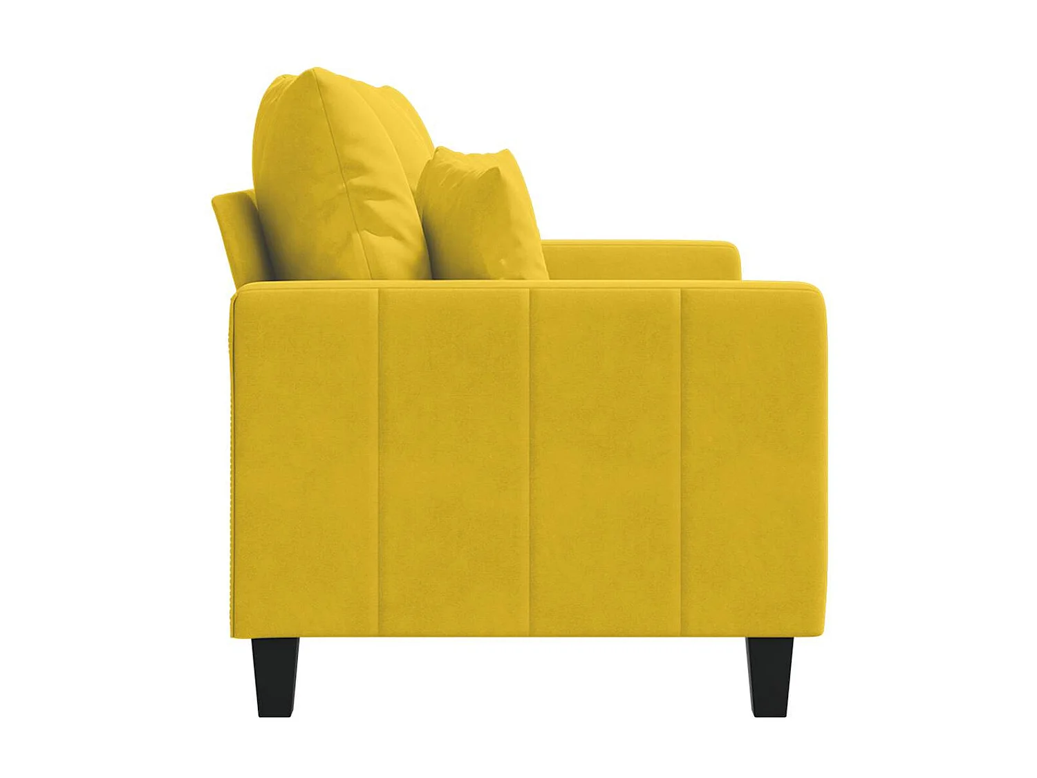 Divano a 2 Posti giallo 120 cm in Velluto