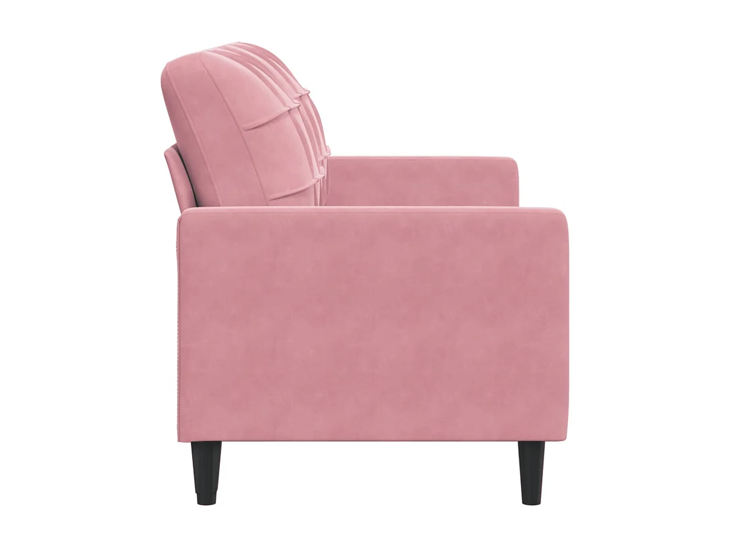 Tweezitsbank 140 cm fluweel roze