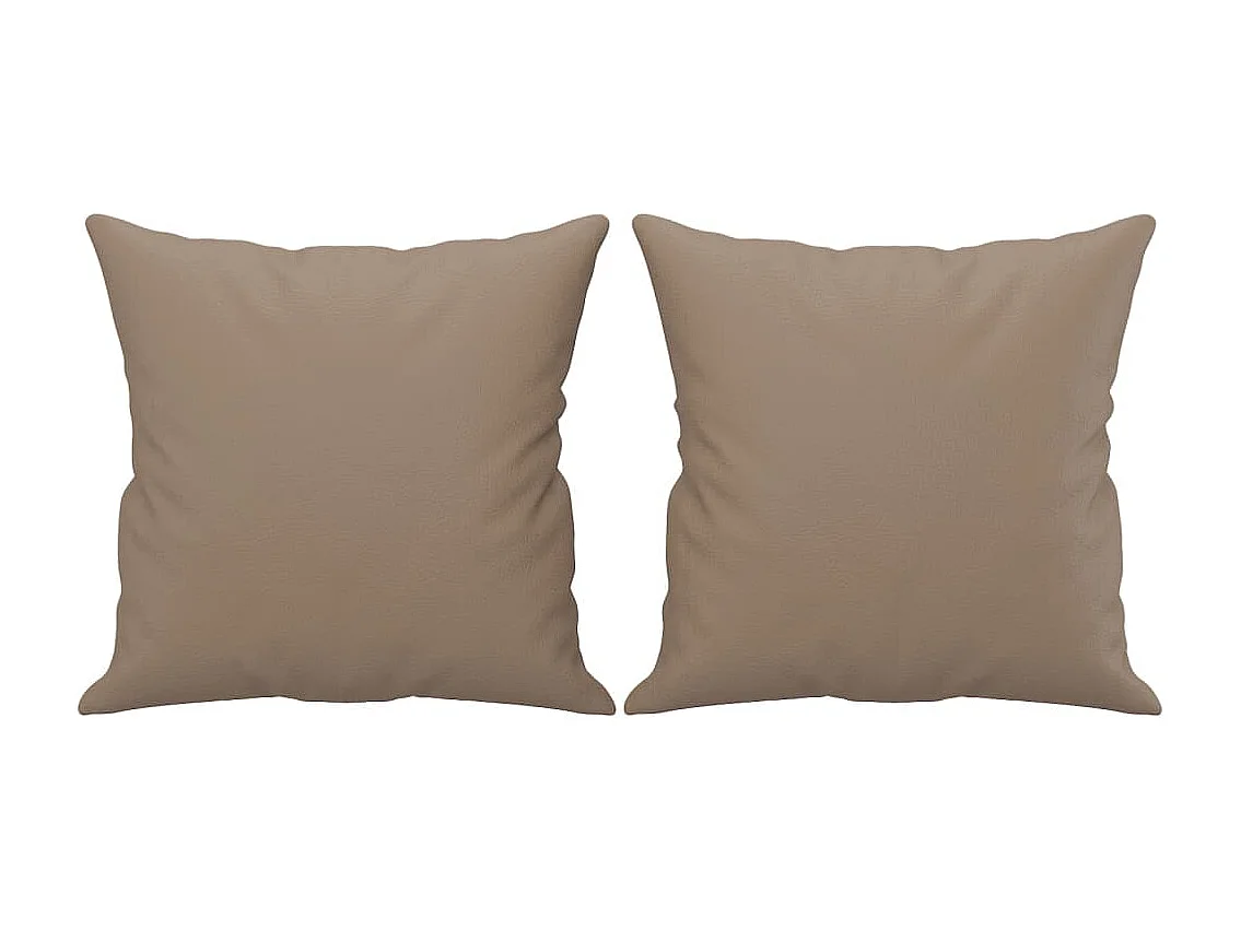 Canapé 2 places avec oreillers cappuccino 140 cm similicuir