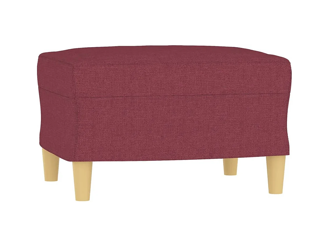 Ensemble de canapés 3 pcs avec coussins Rouge bordeaux Tissu