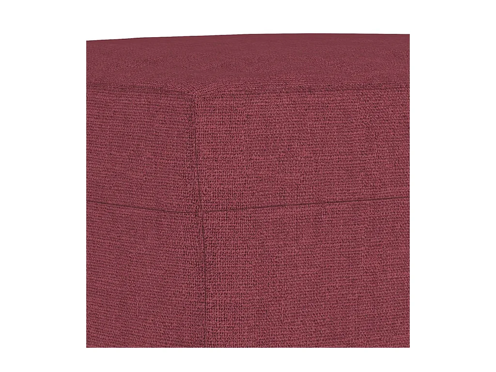 Ensemble de canapés 3 pcs avec coussins Rouge bordeaux Tissu