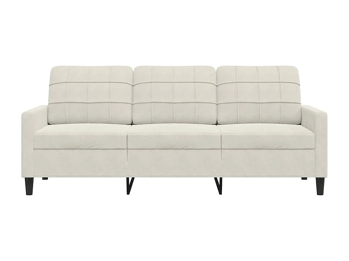 Canapé à 3 places Crème 180 cm Velours