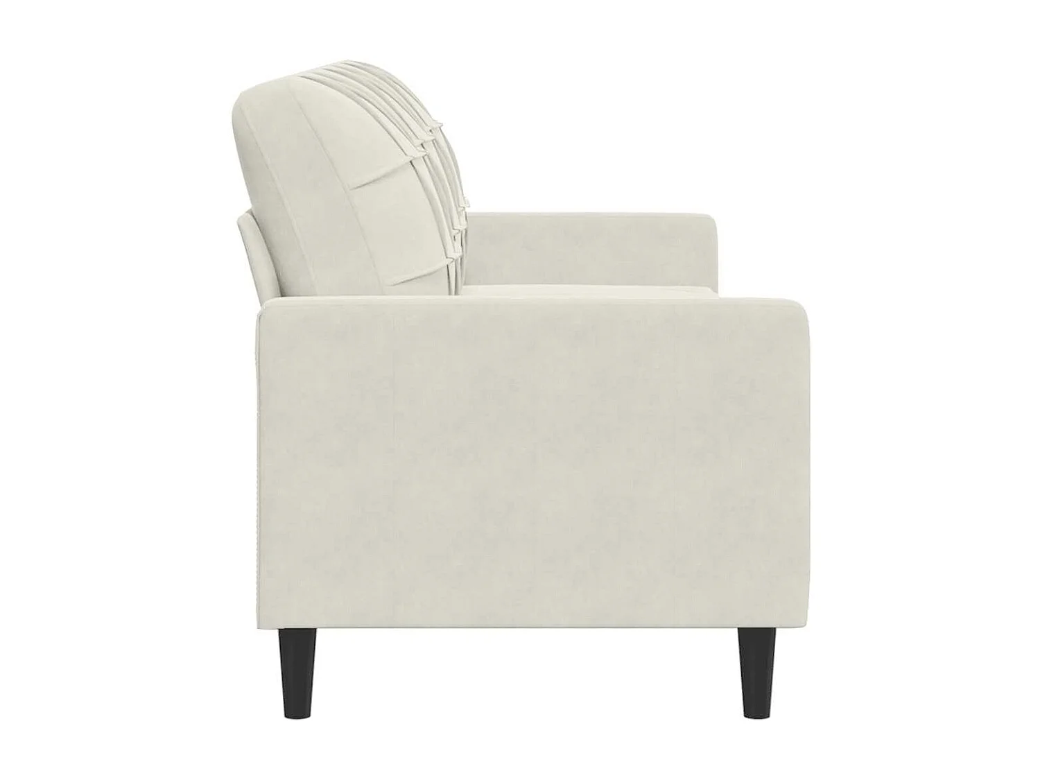 Canapé à 3 places Crème 180 cm Velours