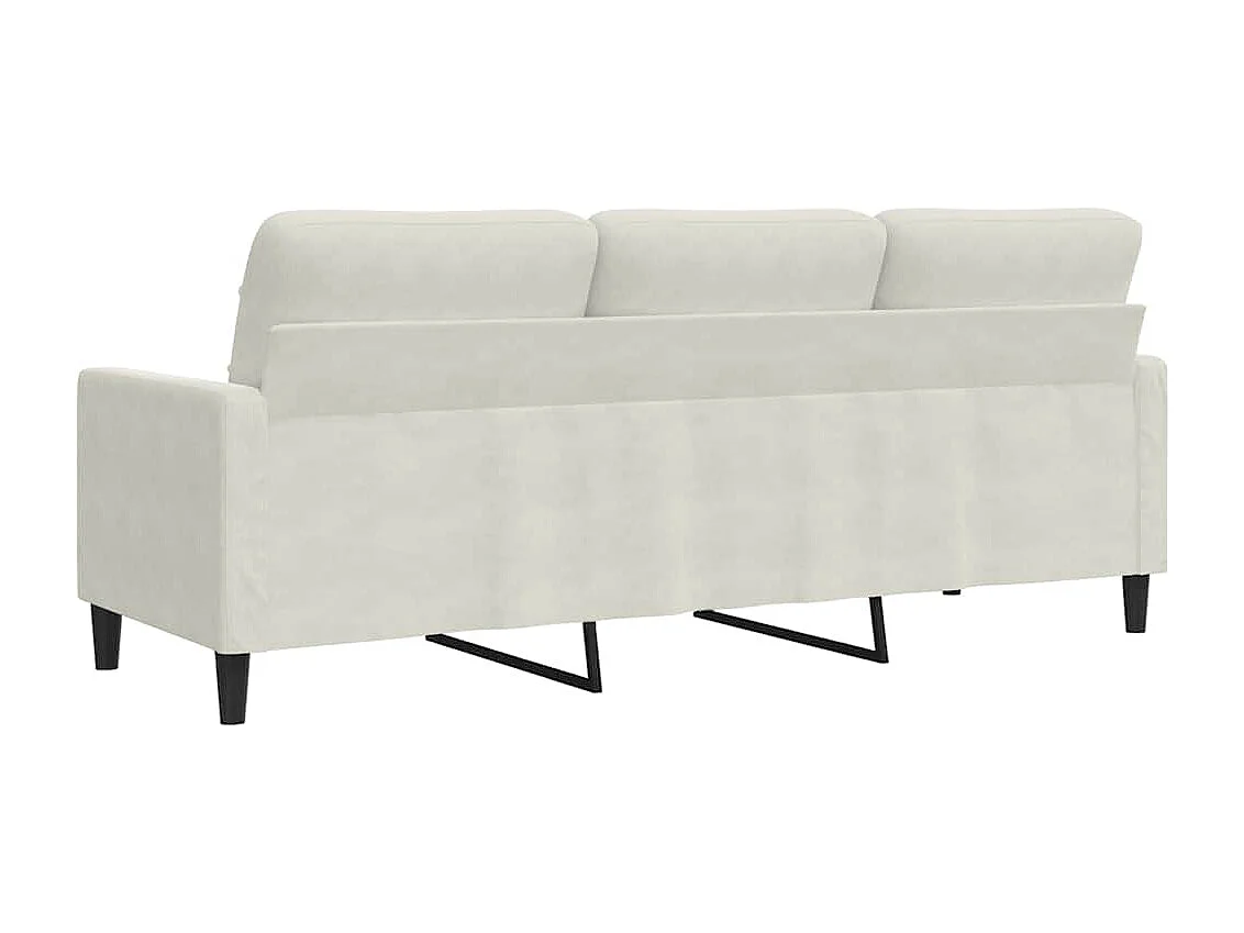 Canapé à 3 places Crème 180 cm Velours