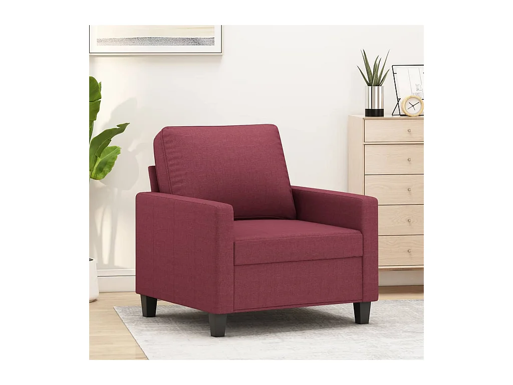 Fauteuil Rouge bordeaux 60 cm Tissu