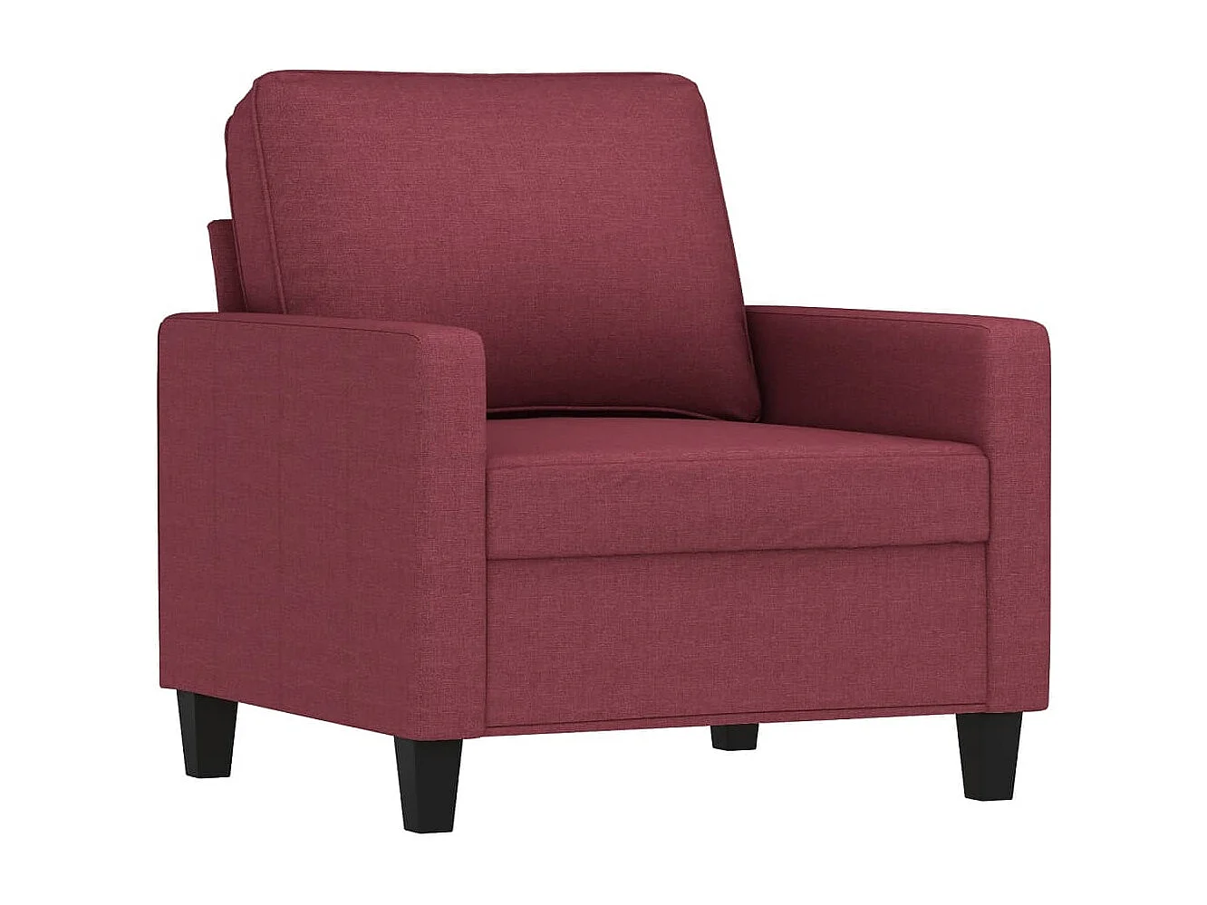 Fauteuil Rouge bordeaux 60 cm Tissu
