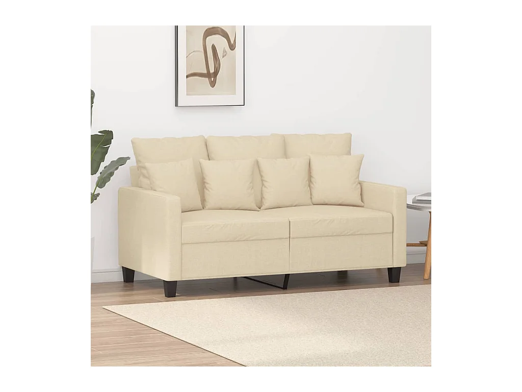2-Sitzer-Sofa Creme 120 cm Stoff