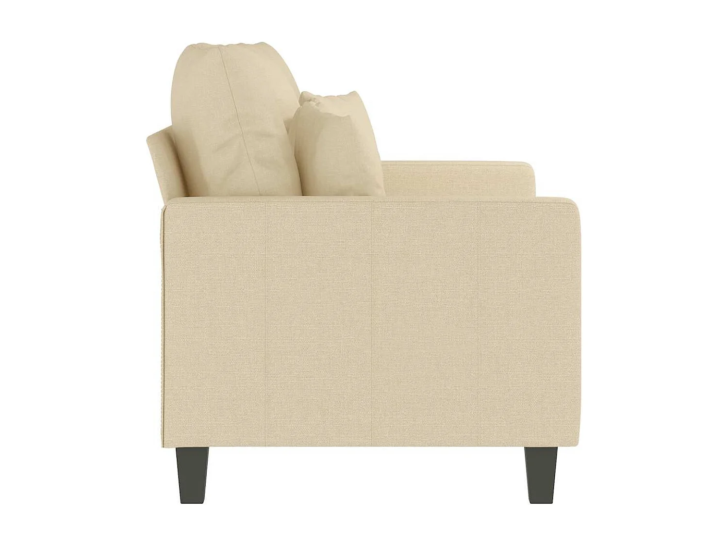 Canapé à 2 places Crème 120 cm Tissu