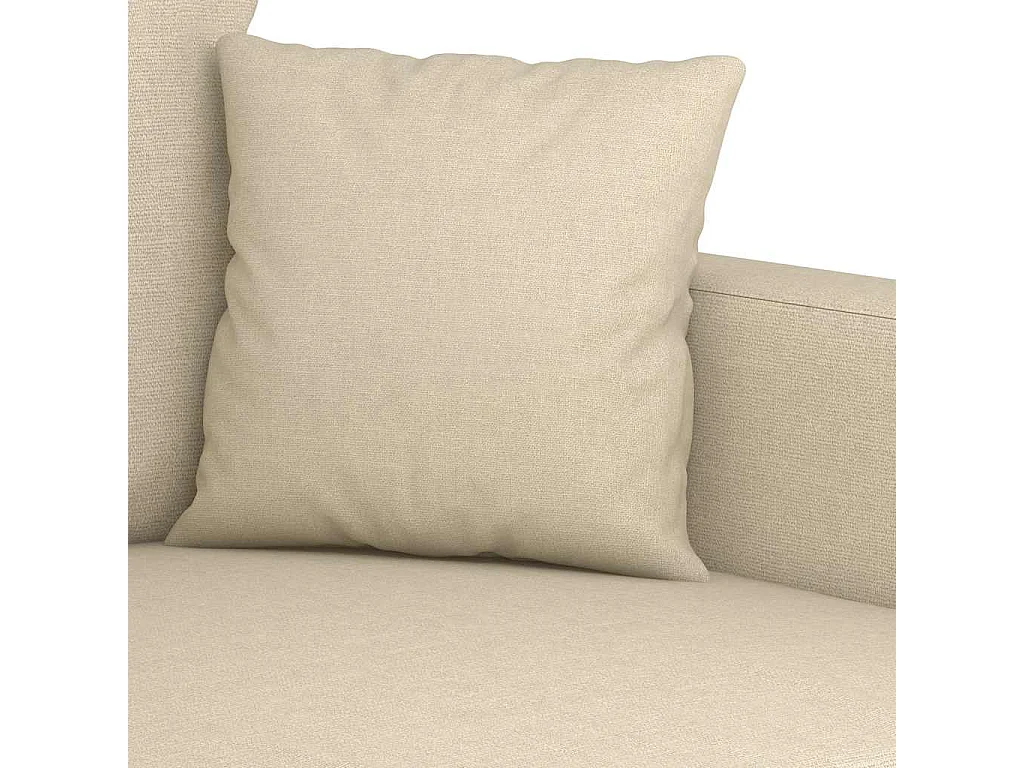 Canapé à 2 places Crème 120 cm Tissu