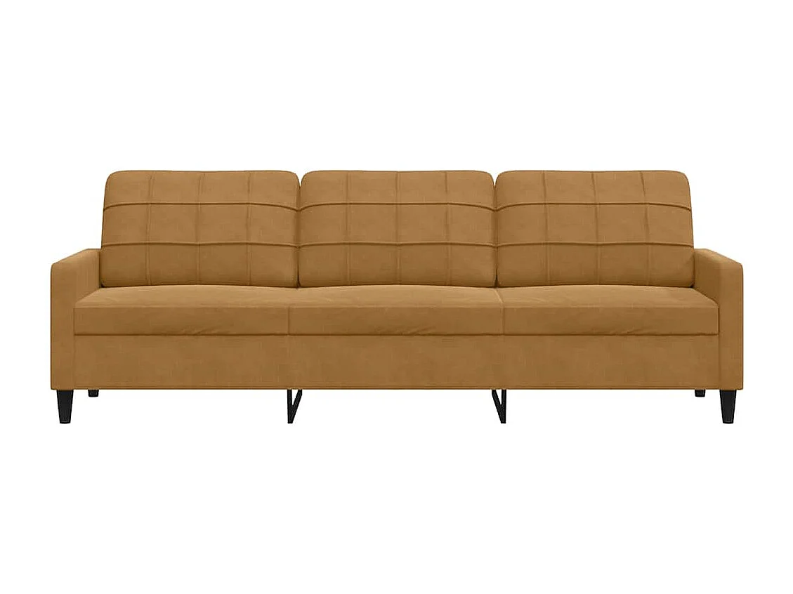 Canapé à 3 places Marron 210 cm Velours