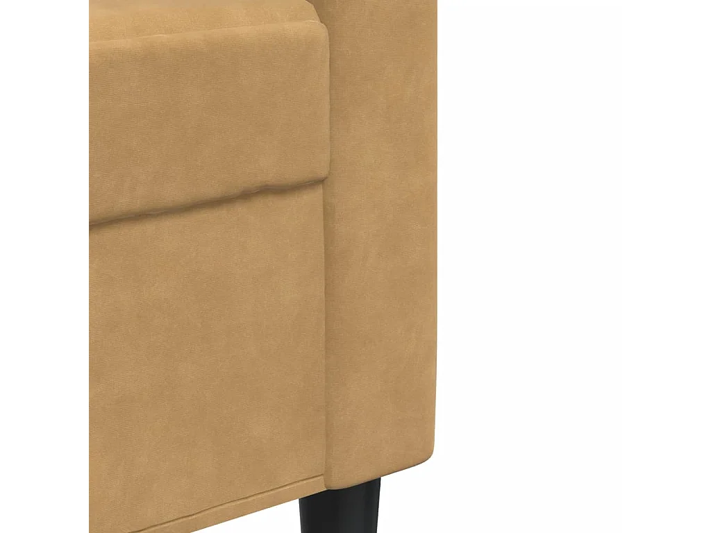 Canapé à 3 places Marron 210 cm Velours