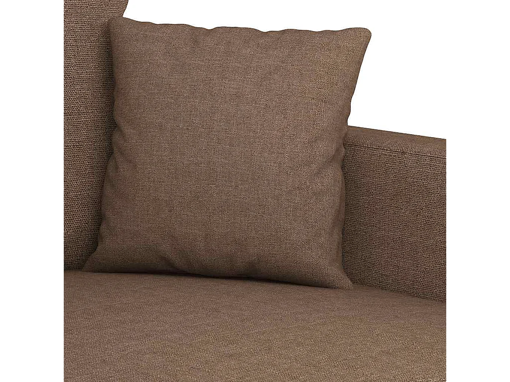 Sofá de 2 plazas de tela marrón 140 cm