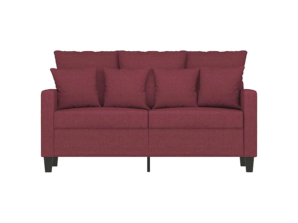 Canapé à 2 places Rouge bordeaux 120 cm Tissu