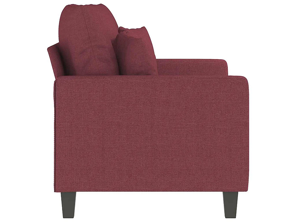 Canapé à 2 places Rouge bordeaux 120 cm Tissu