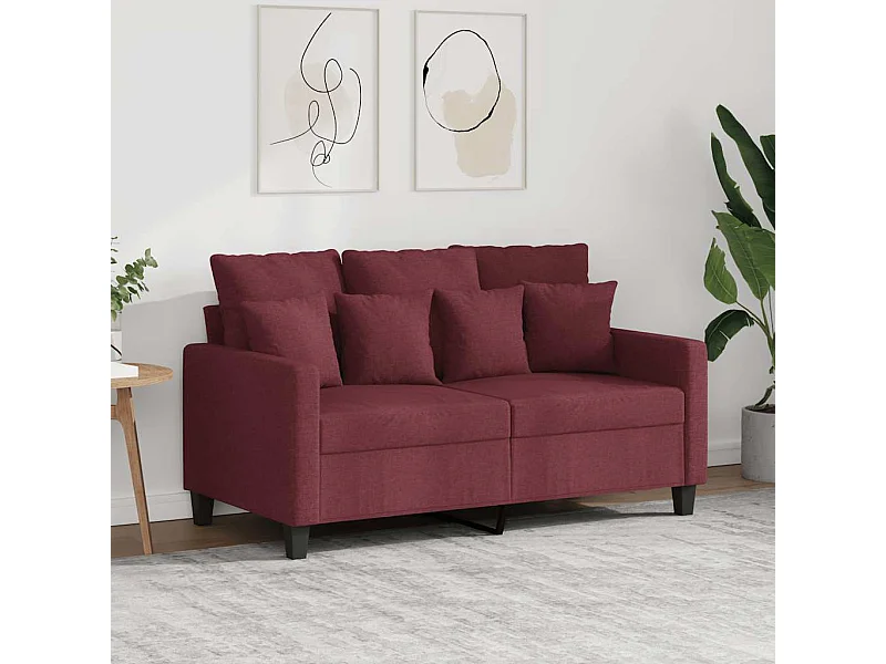 2-Sitzer-Sofa Weinrot 120 cm Stoff
