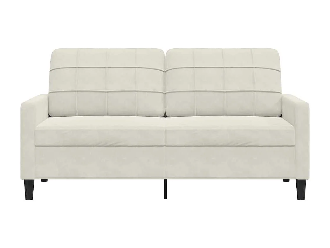 Canapé à 2 places Crème 140 cm Velours