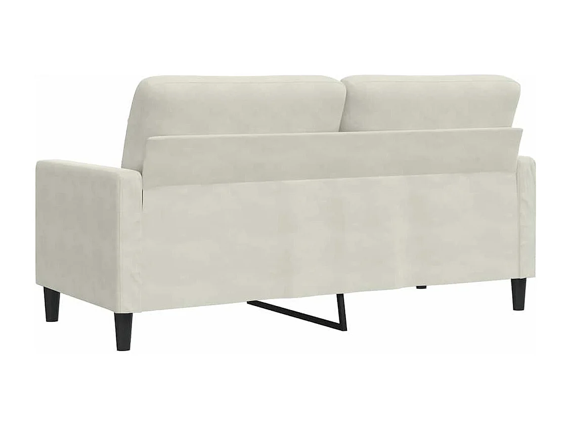 Canapé à 2 places Crème 140 cm Velours